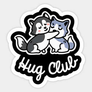 Husky Hug Club Dog Lover Malamute Sticker